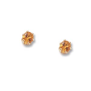 Citrine Birthstone Stud Earrings