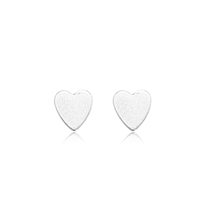 Flat Heart Earrings