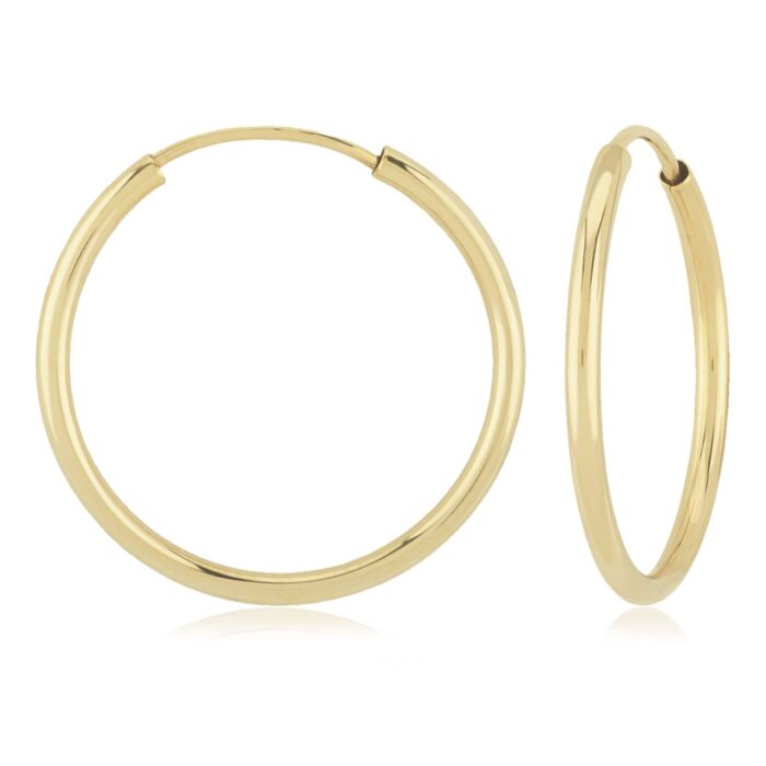 Gold Endless Hoop Earrings