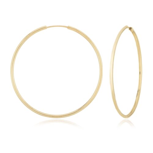 Yellow Gold Endless Hoop Earrings