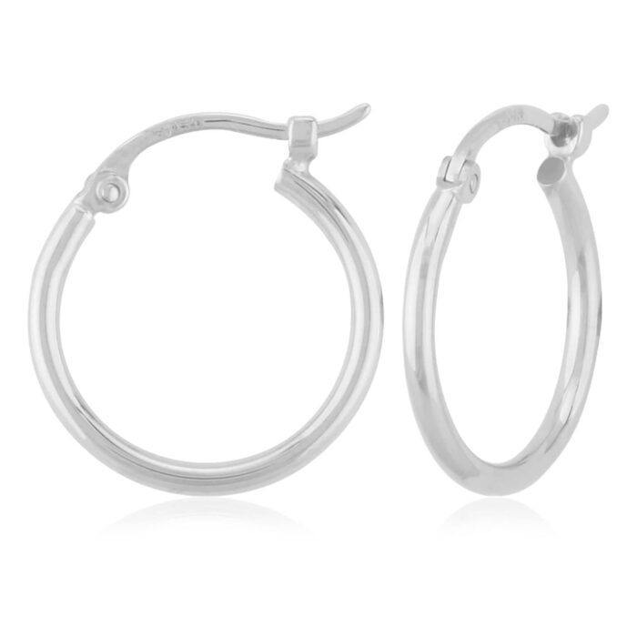 Small White Gold Hoop Earring