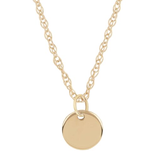 Small Gold Disc Pendant