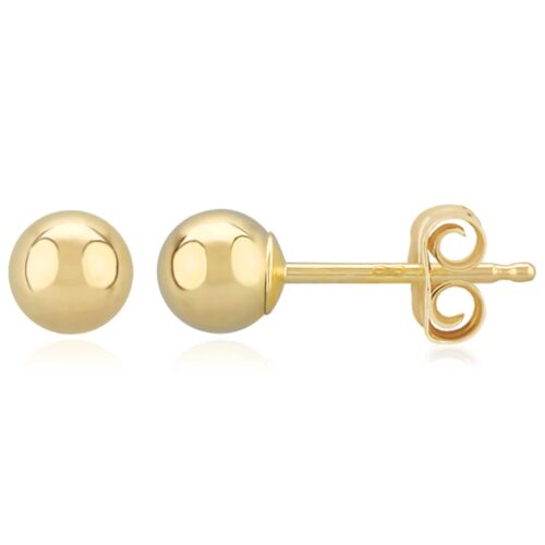 Gold Ball Stud Earrings