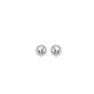 White Ball Post Earrings