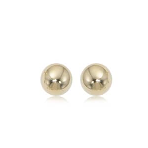 Gold Ball Post Earrings