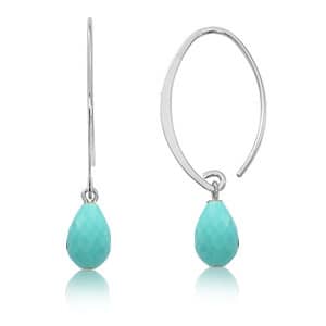 Silver Briolette Turquoises Earrings