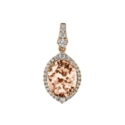 Rose Gold Morganite Pendant