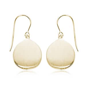 Flat Matte Teardrop Earrings