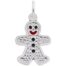 Lady's Sterling Silver Gingerbread Man Charm