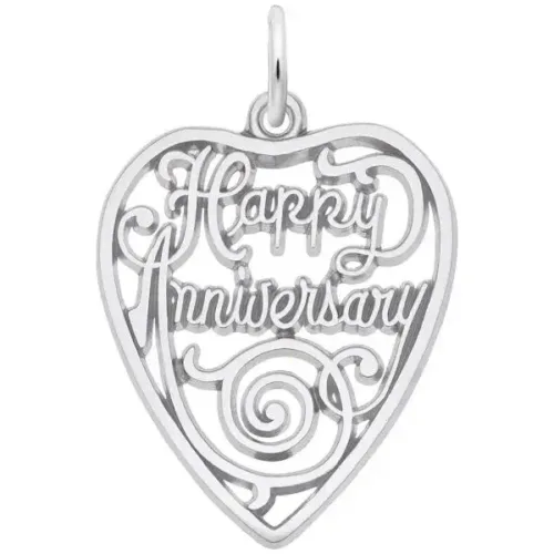 Happy Anniversary Heart Charm