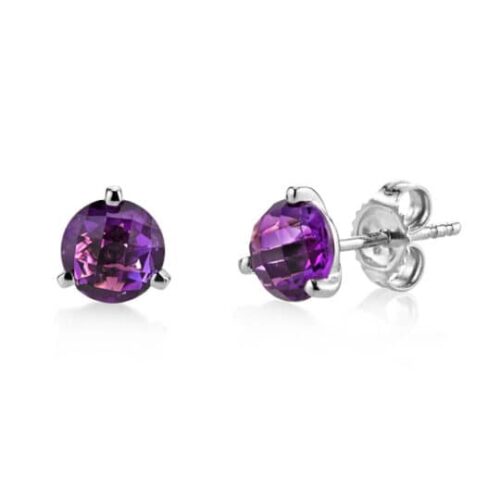 Amethyst Stud Earrings