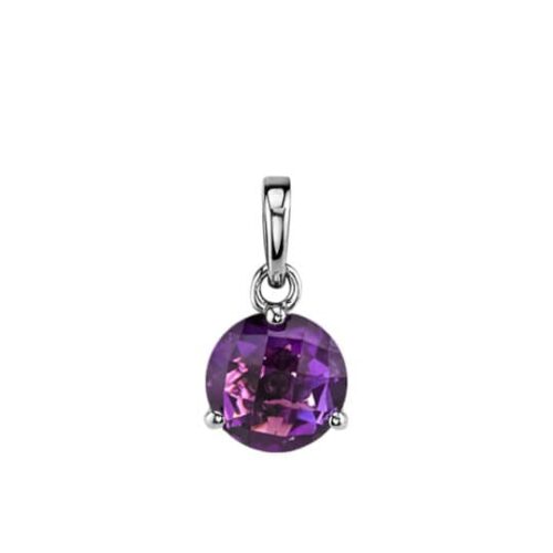 Amethyst Solitaire Pendant