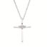 3 Stone Diamond Cross Pendant