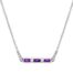 Amethyst and Diamond Bar Necklace