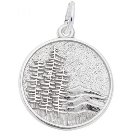 Mountain Sterling Silver Charm
