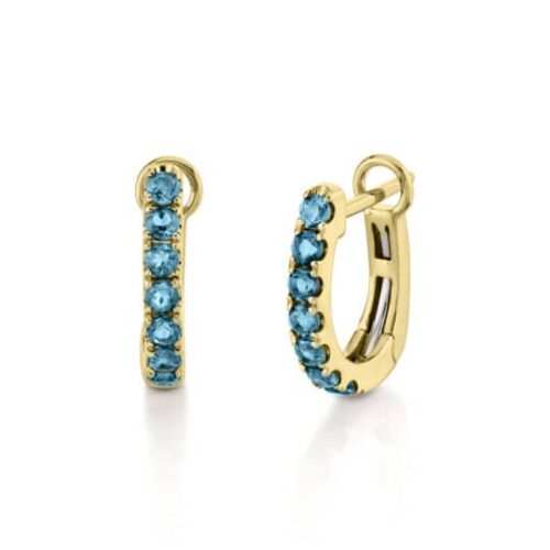 London Blue Topaz Hoop Earrings