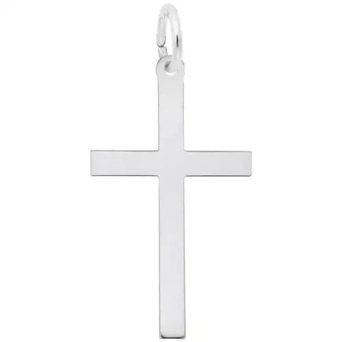 Plain Silver Cross Charm