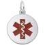 Silver Rod of Asclepius Charm