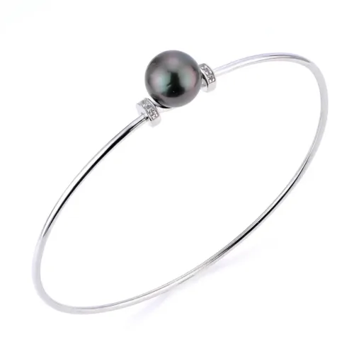 Sterling Silver Tahitian Pearl Bracelet