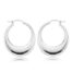 Silver Shell Hoop Earrings