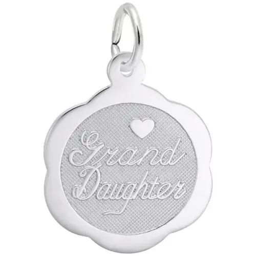 Granddaughter Scalloped Disc Charm