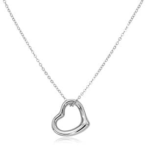 Silver Open Heart Necklace