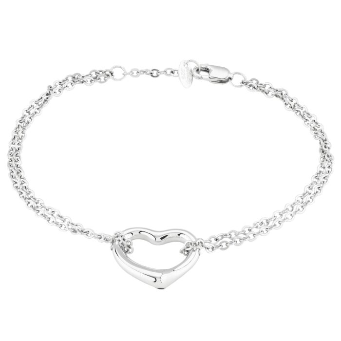 Silver Open Heart Bracelet