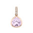 Rose Gold and Lavendar Amethyst Pendant