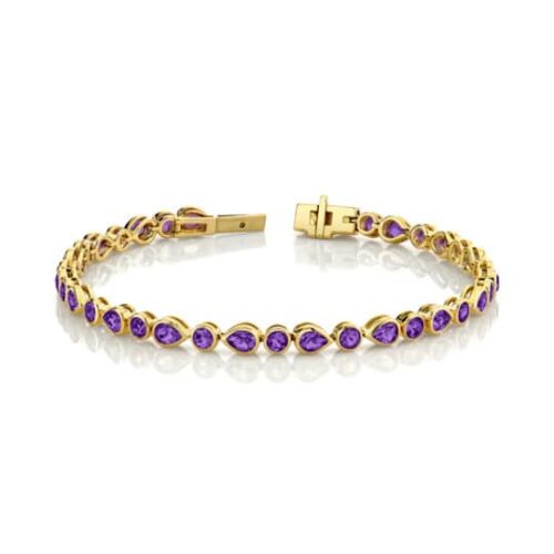 Amethyst Line Bracelet