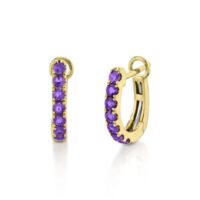 Amethyst Hoop Earring