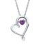 Amethyst Shimmering Heart Necklace