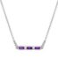 Amethyst and Diamond Bar Necklace
