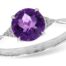 Amethyst and Diamond Ring