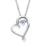 Aquamarine Shimmering Heart Pendant