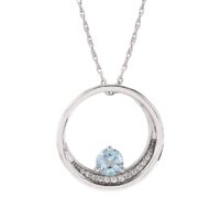 Aquamarine and Diamond Necklace