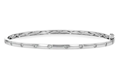 White Gold Diamond Bangle