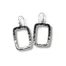 Large Silver Hammered Dangle Earrings
