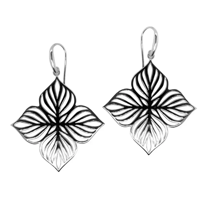 Sterling Silver Flower Earrings