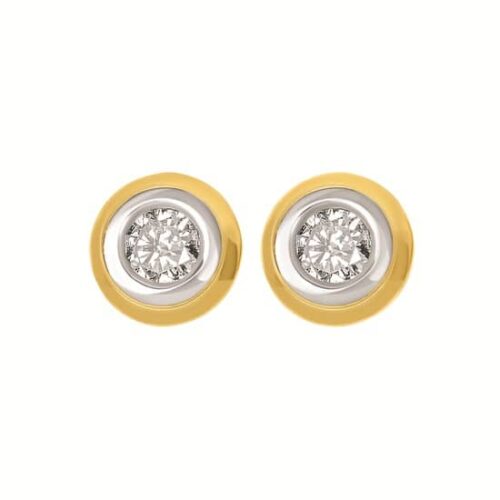 Bezel Set Diamond Studs