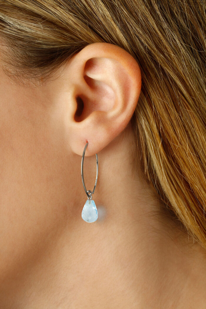 Blue Topaz Drop Earrings