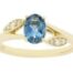 Blue Topaz and Diamond Vine Ring