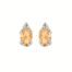 Citrine and Diamond Studs
