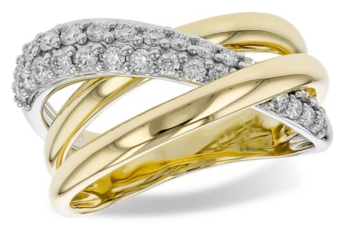 Crossover Diamond Ring