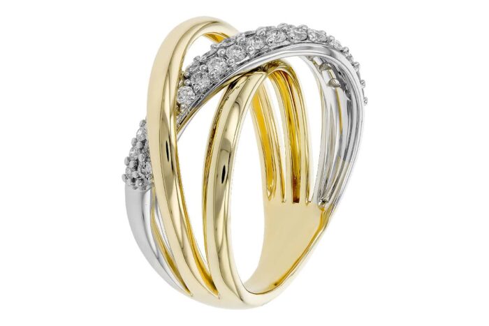 Crossover Diamond Ring
