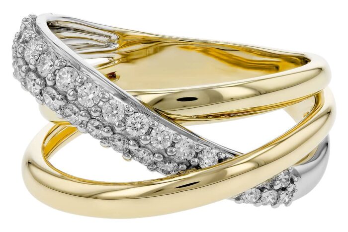 Crossover Diamond Ring