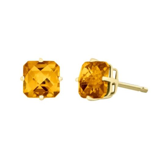 Cushion Cut Citrine Earrings