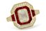 Yellow Gold Diamond and Ruby Ring