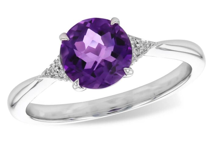 White Gold Amethyst Ring