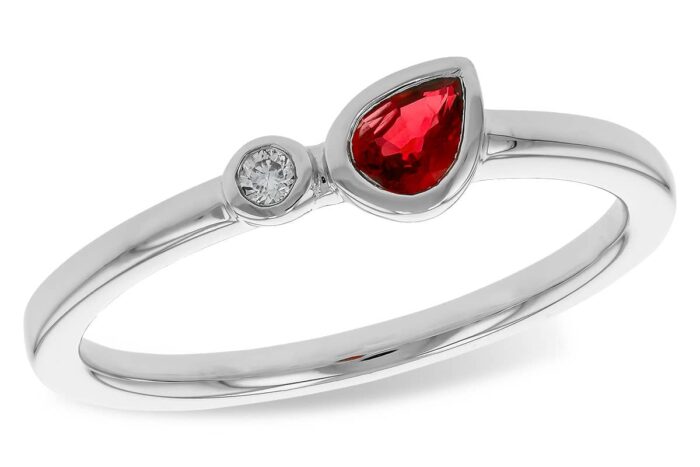 White Gold Ruby Ring