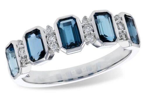 London Blue Topaz and Diamond Band